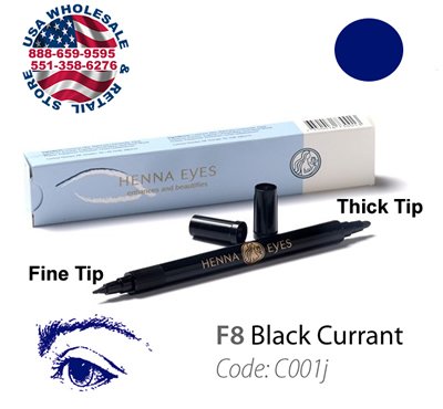 HenneEyes Henna EyeLiner and Brow Liner Pen Black Currant Color